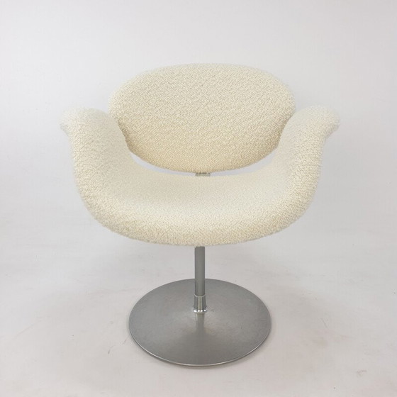 Image 1 of Fauteuil vintage Tulip blanc par Pierre Paulin pour Artifort, 1980