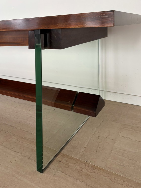 Large Console by Fontana Arte, Italy, 1960s – Wood, Glass (photo 10 of 21)