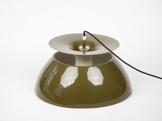 Image 1 of Lampe à suspension vintage danoise Jutlandia par Jorgen Hoj, Holmegaard, 1970