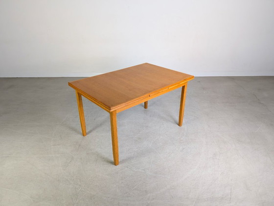 Image 1 of Tavolo da pranzo originale di metà secolo Lübke, tavolo vintage allungabile in rovere