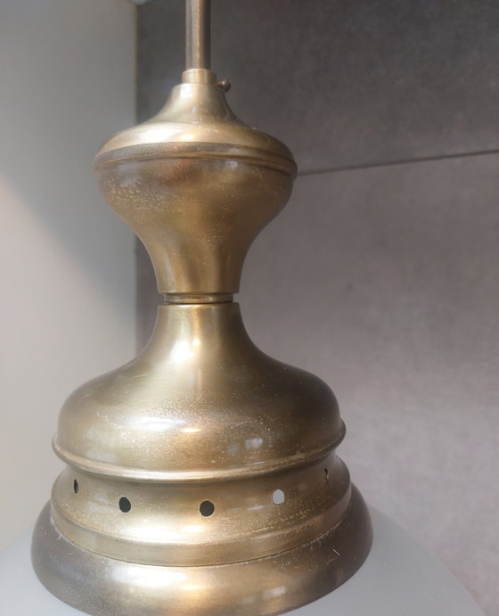 Lampadario completamente restaurato, vetro soffiato a bocca, stile Art Déco – Lampade a sospensione, Glass (photo 4 of 11)