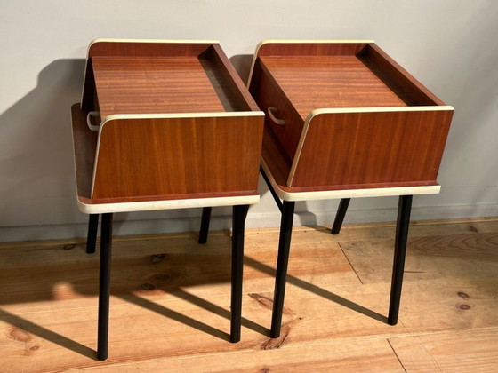 Image 1 of Prachtig vintage rockabilly tv meubel & 2 kastjes