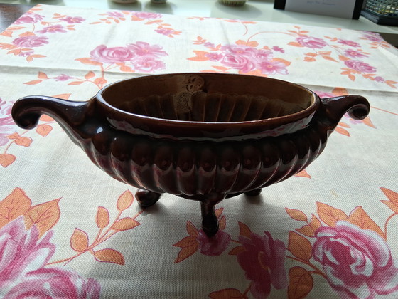 Image 1 of Cool brown cast iron vase.