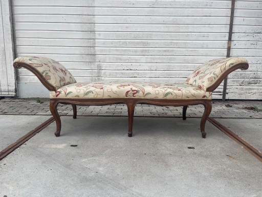 Sofá cama/canapé italiano de mediados de siglo de la década de 1950 – daybeds, Textile, Wood (photo 2 of 10)