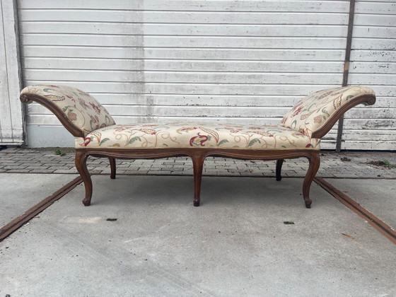 Sofá cama/canapé italiano de mediados de siglo de la década de 1950 – Camas de día, Textile, Wood (photo 2 of 10)