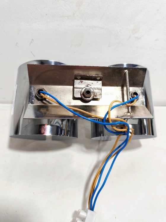 Image 1 of Metalen wandlamp. Spanje, jaren 1970.