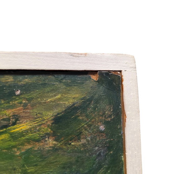 Image 1 of Aziatisch olieverf schilderij op board Hong Kong, jaren 70