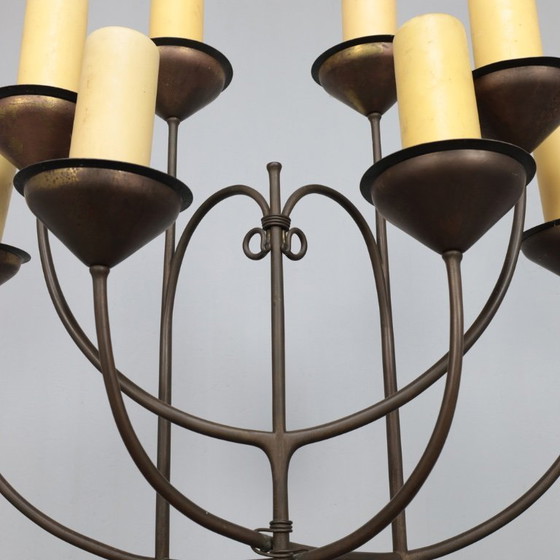 Image 1 of Unique Hand-Forged Floor Candelabra, Netherlands, c. 1925–1938