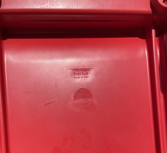 Image 1 of MASAYUKI MATSUKAZE & CENTROKAPPA DESIGN TEAM for Kartell table and two red chairs for children Sistema Scuola