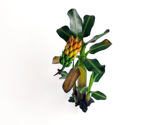 Image 1 of Pianta di banane in legno botanico vintage