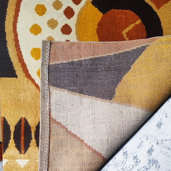 Image 1 of 1950s Constructivist Mechanical Futuristic Rug/Tapestry. Made in France