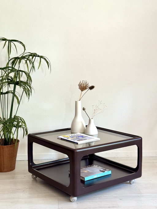 Vintage Space Age Coffee Table by Peter Ghyczy for Horn Collection from the 1970s