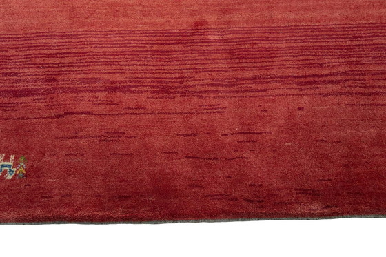 Image 1 of Hand-knotted Gabbeh Loribaft nomadic rug 190 x 150 cm red