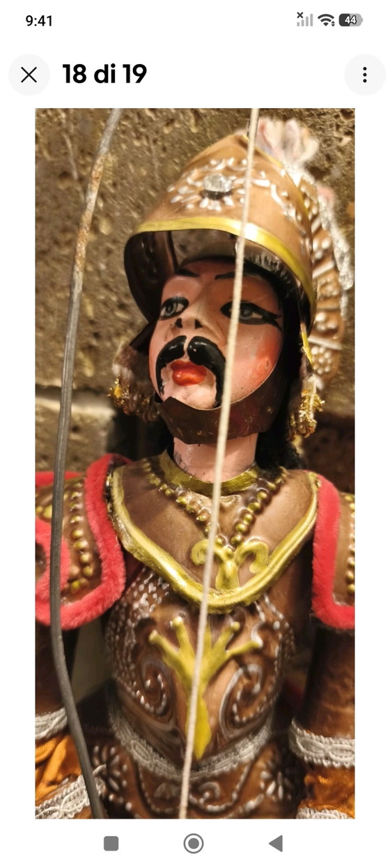 Marionnette sicilienne vintage, 44 cm, armure en laiton, pour cérémonie d'honneur – Objets déco, Metal (photo 14 of 15)
