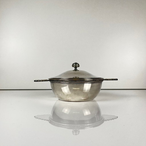 Silver-plated sugar bowl, Art Deco style – 20th century
