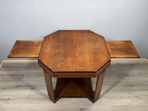 Couchtisch der Amsterdamer Schule - Art Deco (um 1900-1920) - mit ausziehbaren Seiten