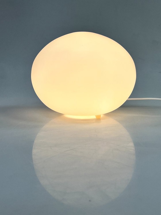 Vintage Milk Glass Table Lamp, Kare Design, Germany 1980s (photo 3 of 8)