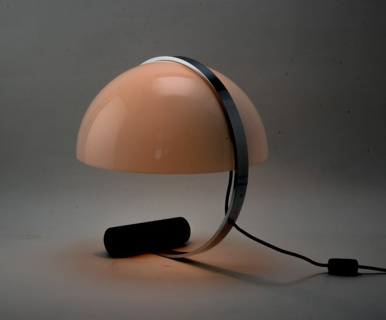 Image 1 of Mid-Century Design Meta Globe Shaped Chrome and Plexiglass Table Lamp by Stilnovo for Artimeta, Italy / Netherlands, 1970s