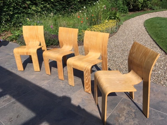 Ensemble original des années soixante-dix : 4 Stripstoelen du designer Gijs Bakker ! – Castelijn (photo 12 of 13)