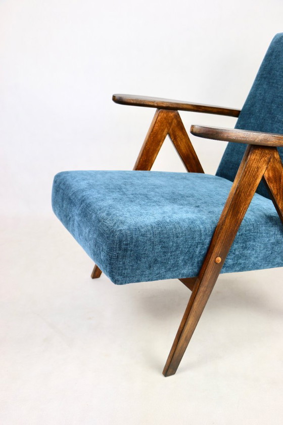Image 1 of Vintage Denim Blue Armchair, 1970s