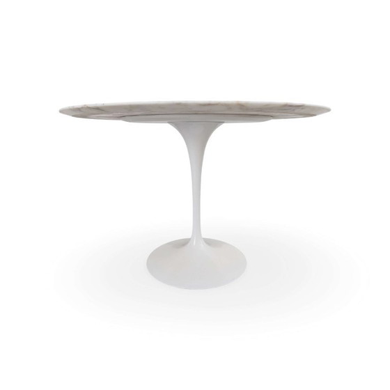 Tavolo da pranzo Knoll Saarinen Tulip originale 107cm Marmo Vintage, Knoll International, Tavoli da pranzo (foto 7 di 8)