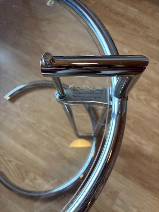 ClassiConAdjustable Table E 1027 side table Ø52 clear glass