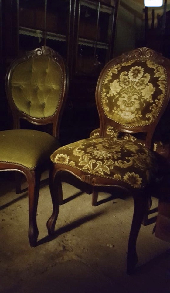 Image 1 of 2 ensembles de 4 chaises de salle à manger baroques