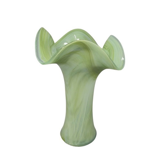 Atemberaubende grüne Vase aus den 1960er Jahren von Ca Dei Vetrai. Hergestellt in Italien.