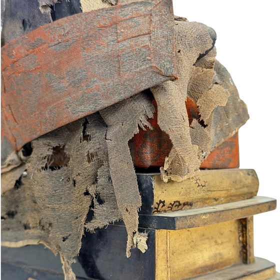 Antique Japanese Nichiren Daishonin - Meiji - circa – Sculpture, Wood, Textile (photo 19 of 25)