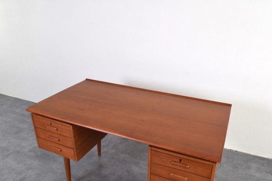 Image 1 of Mid-Century Danish Teak Executive Desk, 1960s.