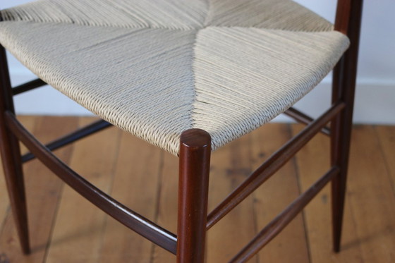 Image 1 of Rare série de 6 chaises vintage corde italienne Eredi Marelli, 1950