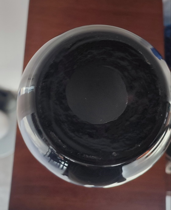 Image 1 of Jarrón tricolor abovedado de vidrio grueso