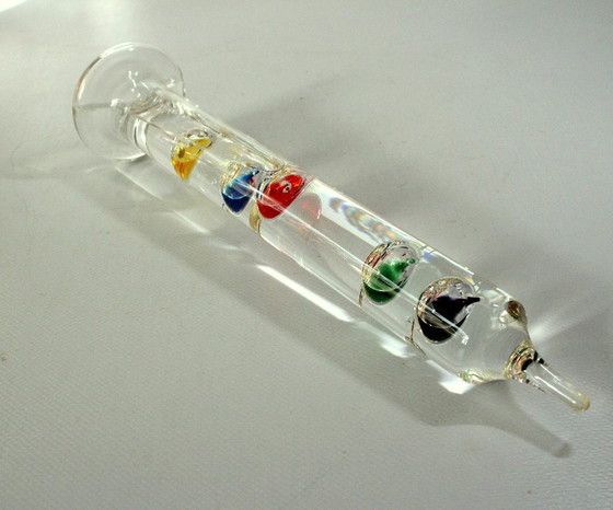 Image 1 of Galileo vintage glazen thermometer, mondgeblazen