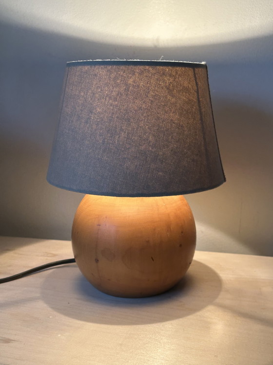 Image 1 of Vintage Deense houten lamp