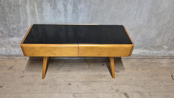 Vintage Mid-Century Sideboard / TV Cabinet, Oak, Czechoslovakia, 34 x 85 x 40 cm – Wood (photo 7 of 9)