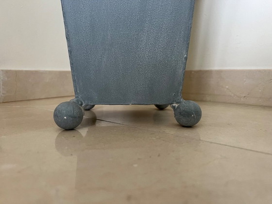 2 Vasi per piante in metallo H=78,5 cm, Blu (foto 4 di 6)