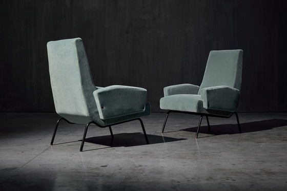 Image 1 of Mid Century Modern Lounge Chairs im Stil von Gastone Rinaldi, Italien, 1950er Jahre