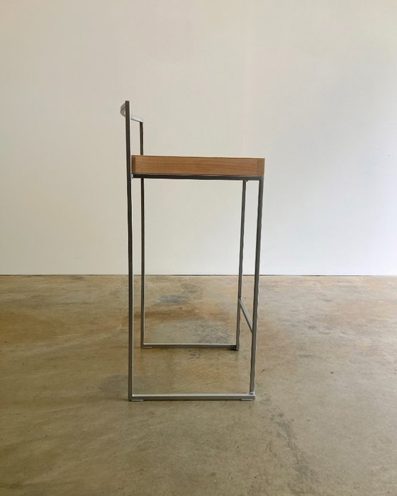 8x Lapalma Cubo Barstool by Enzo Berti – Wood, rvs (photo 13 of 15)