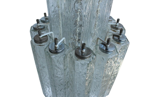 Image 1 of Lustre avec tubes de Murano Vintage attribué à Venini