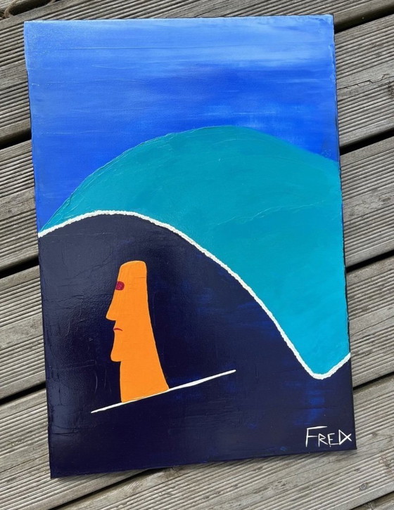 Image 1 of Acrylic on stretched canvas 55x38cm.