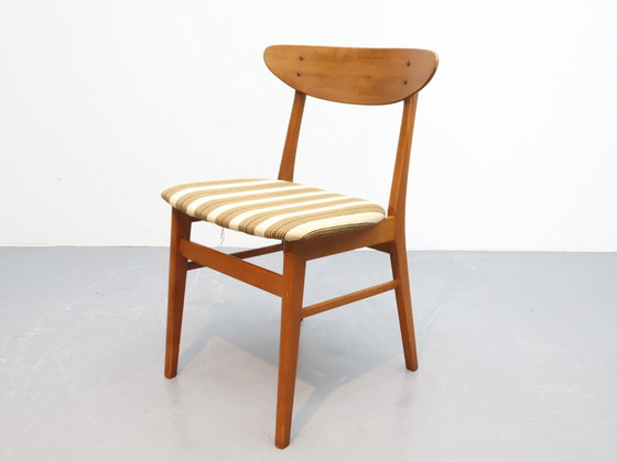 Image 1 of Set van 4 Deense eetkamerstoelen vintage