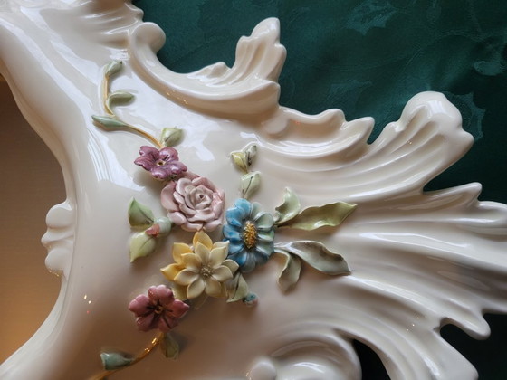 Image 1 of Specchio in ceramica La Farnesiana Parma, Italia, 1950