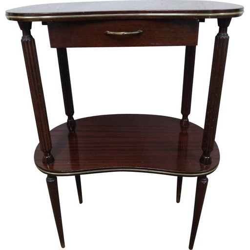 Vintage Mahagoni Beistelltisch mit Schublade