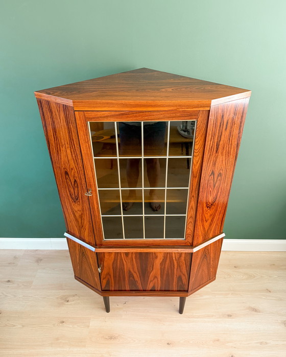 Image 1 of Vintage Deense palissander hoekkast