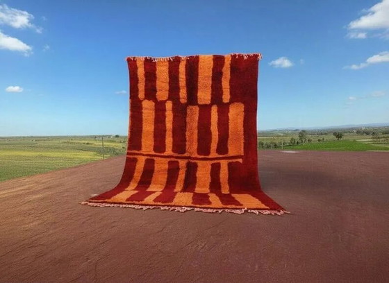 Tappeto berbero marocchino vintage rosso arancione 300x200 cm – lana fatta a mano – Tappeti, Cotone (photo 6 of 11)