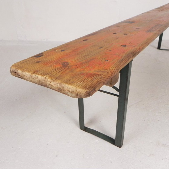 Image 1 of Klappbank, Klappbank für die Terrasse, 215 cm lang, 1960er Jahre