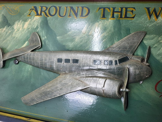 Image 1 of Imagen de reloj de avión de madera de Country Corner