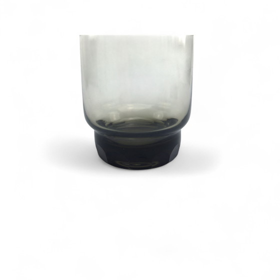 Image 1 of 6 x verres vintage eau bière jus de fruits Driburg verre fumé cristal