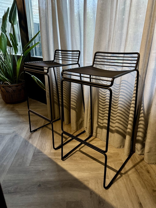 2x HAY HEE bar stool black 75cm