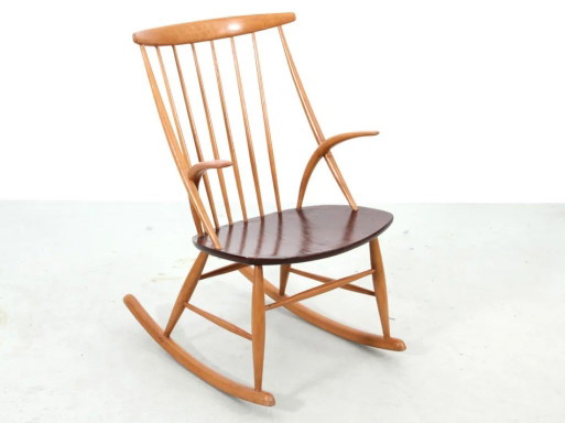 Sedia a dondolo scandinava di Illum Wikkelso, modello IW3 – Eilersen, schommelstoelen, Wood (photo 2 of 9)